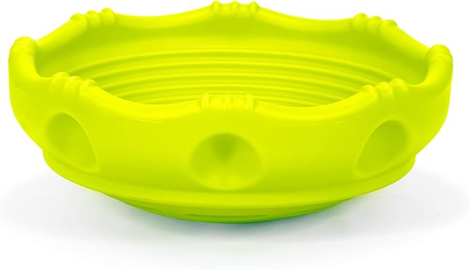 Simplay3 Two Sided Rock Around Wobble Disk and Climbing Dome for Toddlers and Kids - Rocking and Climbing - Indoor/Outdoor - Yellow/Green, Made in USA (1 Pack)