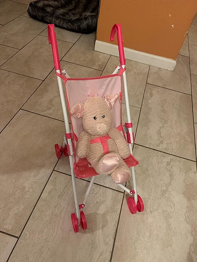 Anivia Baby Doll Collection Doll Stroller Heart Design Gifts for Toddlers and Girls Foldable Doll Stroller