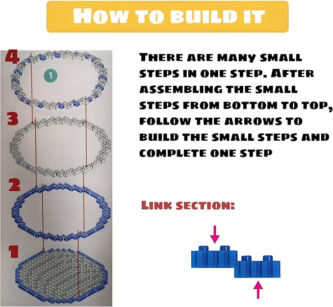 Bule Unicom Building Blocks,Kids Building Toys Set (3500 PCS) Gifts for Adults and Kids