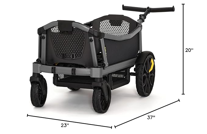 Veer Cruiser City | Premium Urban Wagon Stroller for Babies, Toddlers, and Kids | Traditional Stroller Push Steering | JPMA Certified | Lightweight and Collapsible | 2 Seater