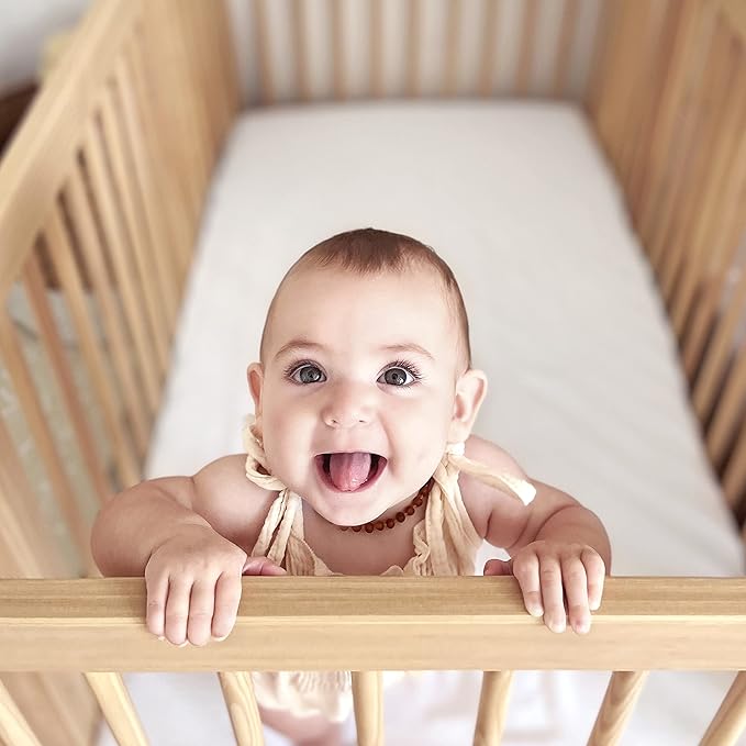 Newton Baby Fitted Dual Layer Crib Sheet (2-Pack) - Ultra Breathable and Soft, Organic Gauze, Fits All Standard Cribs, Plain White