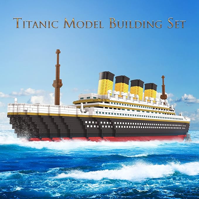 Titanic Ship Model Building Block Set, 3800Pcs Micro Mini Building Blocks, DIY Educational Toy for Adults and Kids