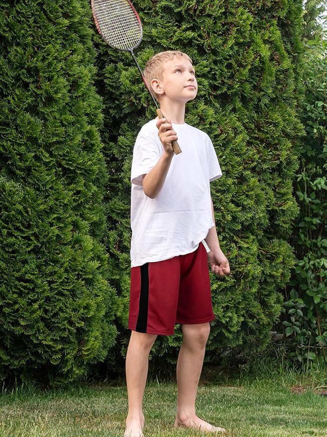 5 Pack Boys Shorts Boys Athletic Basketball Mesh Kids Soccer Gym Shorts Clothes Quick Dry Active Sports Shorts