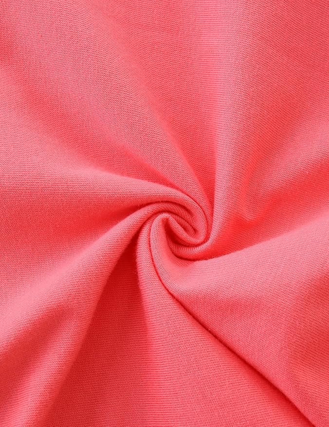 Bumeex Girl's Dresses Cotton Ruffle Sleeve Tiered Swing A-Line Cute Midi Casual Sundress