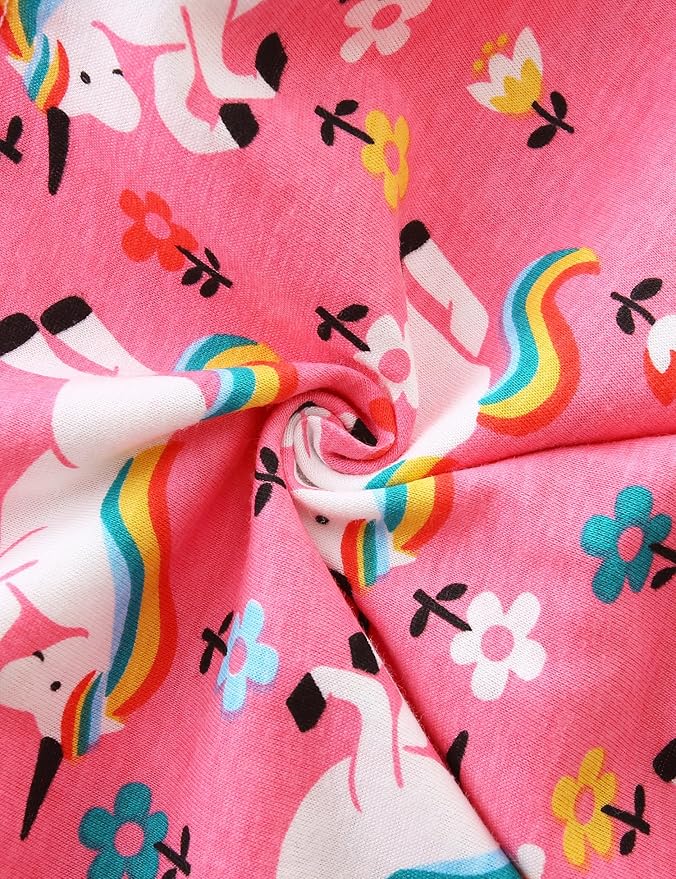 Bumeex Girl's Dresses Cotton Ruffle Sleeve Tiered Swing A-Line Cute Midi Casual Sundress