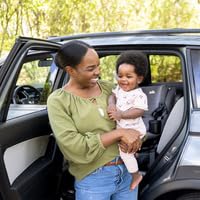 Joie Chili Spin 360 2-in-1 Rotating Convertible Car Seat with a 360 Spin and Easy Installation - Lower Anchor Attachment or Vehicle Belt Installation (Shale)