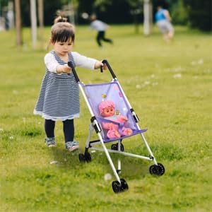 Anivia Stroller Toy Collection Doll Stroller Baby Doll Accessories for Toddlers 1-3Heart Design Gifts for Toddlers and Girls Toy Stroller