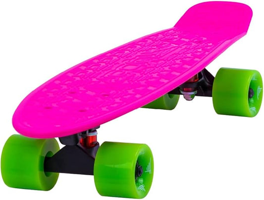 Flybar 22 Inch Kids Skateboard – Mini Cruiser Skateboards for Kids Ages 6-12, Outdoor Toys, Lightweight, Durable, Non-Slip Deck, ABEC-7 Bearings, Holds up to 175 lbs