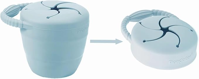 PandaEar Silicone Baby Feeding Set | 11PCS Baby Led Weaning Supplies Self Feeding Utensils | Divided Suction Plate Bowl Bibs Sippy Cup with Baby Food Pouch Snack Container Spoons Forks, Blue