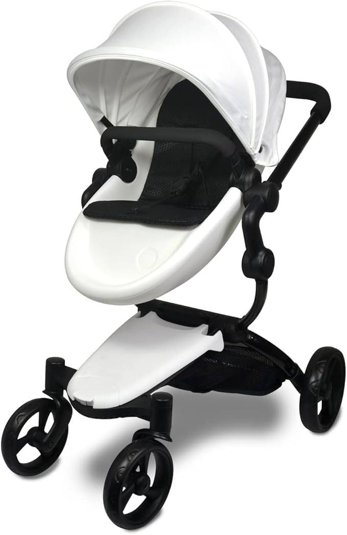 Anivia Luxury Baby Doll Stroller for 18" & 20" Girl Dolls - Doll Stroller with Folding Canopy, Mute Wheels and 2 Storage Baskets, Easy to Assemble