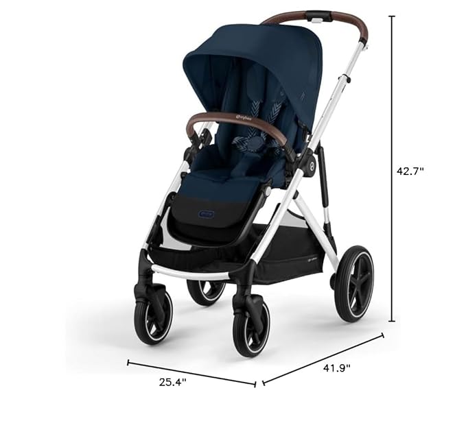 Cybex Gazelle S Stroller Modular Double Stroller for Infant and Toddler Includes Detachable Shopping Basket Over 20+ Configurations Folds Flat for Easy Storage Ocean Blue 28.4 pounds 1.0 Count