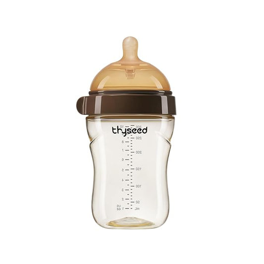 Thyseed PPSU Natural Breast-Like Bottle with Nipple(0-3 Months),10oz，1pack