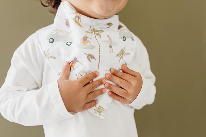 Copper Pearl Baby Bandana Drool Bibs for Drooling and Teething 4 Pack Gift Set “Maui