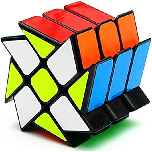CuberSpeed Windmill Magic Cube 3x3 Black Wheel Fenghuolun Twisty Puzzle 3x3x3 Speed Cube Puzzle