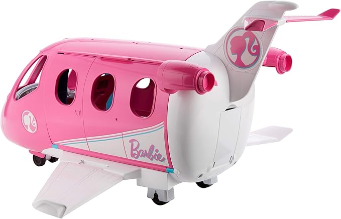 Barbie Dreamplane Transforming Playset with Reclining Seats and Working Overhead Compartments, Plus 15+ Pieces Including a Puppy and a Snack Cart, for Kids 3 Years Old and Up (Amazon Exclusive)