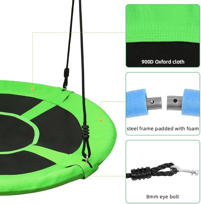 Saucer Tree Swing Seat for Kids 40 Inch Outdoor Round Tree Swing for Children Outdoor Swing Set Accessories