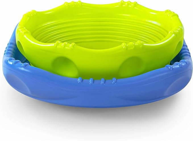 Simplay3 Two Sided Rock Around Wobble Disk and Climbing Dome 2 Pack for Toddlers and Kids - Rocking and Climbing - Indoor/Outdoor (Multicolor, 2 Pack)