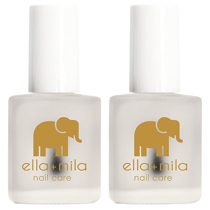 ella+mila "No More Biting" Nail Polish - Bitter Taste Nail Biting Treatment for Kids & Adults - Effective Thumb Sucking Stop for Kids (2-Pack)