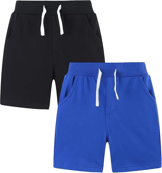 Bumeex Boys 2pk Cotton French Terry Casual Shorts