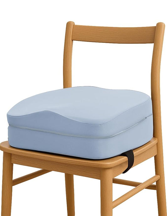 Babelio 2-in-1 Ergo-Designed Booster Seat for Kitchen Chair, Promote Proper Upright Posture, Toddler Booster Seat for Dining Table, Removable & Washable Cover, Suitable for 18 Months to 5 Years, Blue