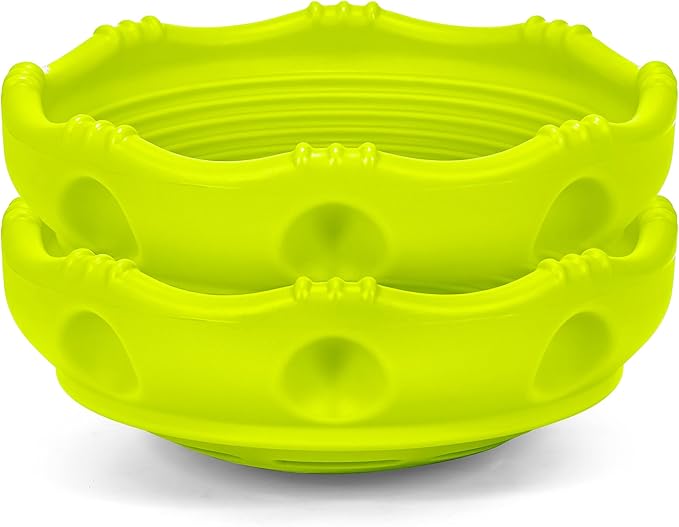 Simplay3 Two Sided Rock Around Wobble Disk and Climbing Dome 2 Pack for Toddlers and Kids - Rocking and Climbing - Indoor/Outdoor - Yellow/Green, Made in USA (2 Pack)