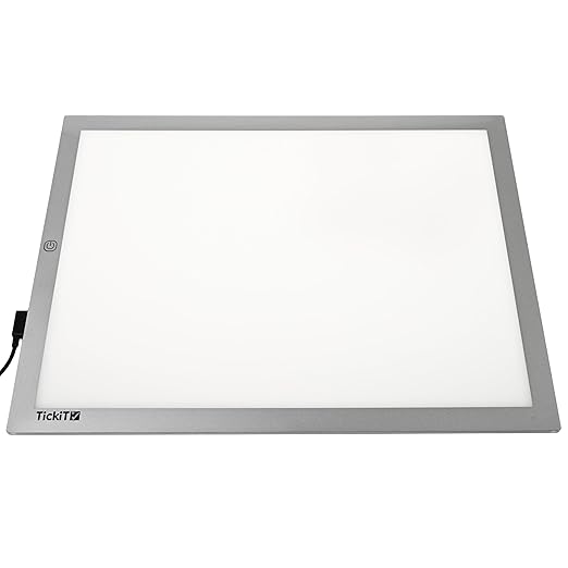 TickiT Ultra Bright LED Light Panel - In Home Learning Supplies for Sensory Play - Adjustable Brightness - Color and Shape Exploration on a Light Box