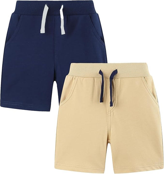 Bumeex Boys 2pk Cotton French Terry Casual Shorts