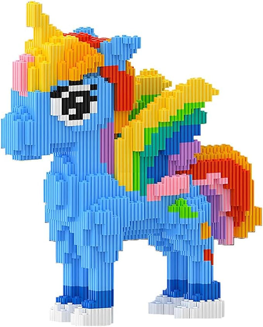 Bule Unicom Building Blocks，Kids Building Toys Set (3500 PCS) Gifts for Adults and Kids