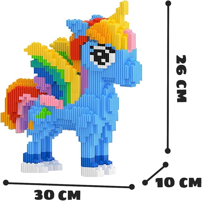 Bule Unicom Building Blocks，Kids Building Toys Set (3500 PCS) Gifts for Adults and Kids