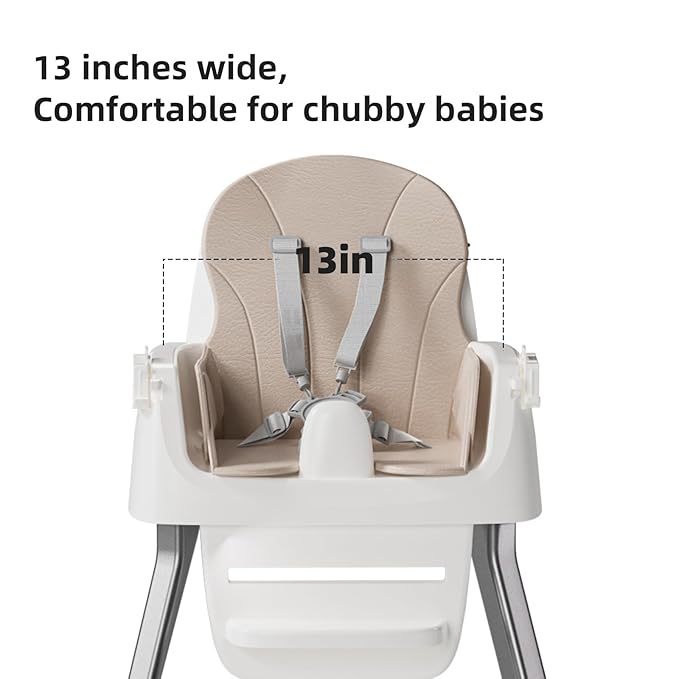Portable Baby Highchair for Months Infants and Toddlers with 5 Point Harness Convertible Comfortable Seat for Cozy Eating Table Sit Up High Chair and Seats for Sitting Up Back Booster Feeding Chairs