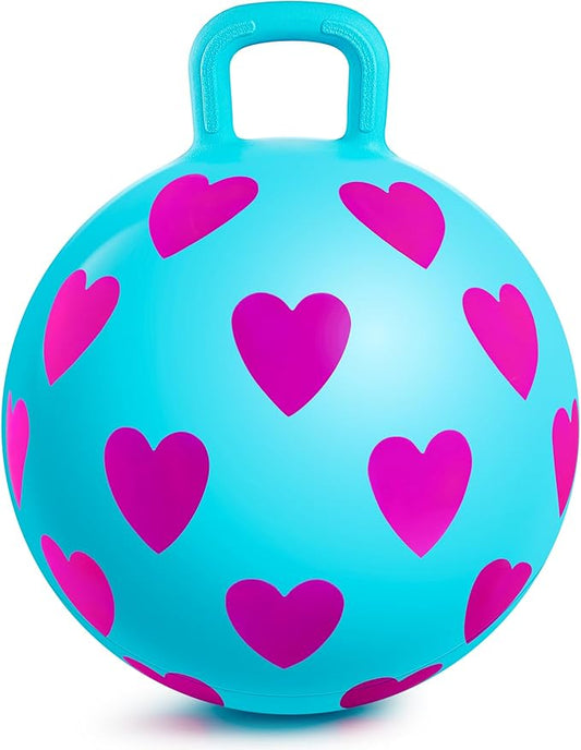 PlayZap Hopper Balls for Kids 3-6, Bouncy Ball with Handle, Inflatable Bouncing Hopper, Garden Hopping Toys Girls Boys Gifts