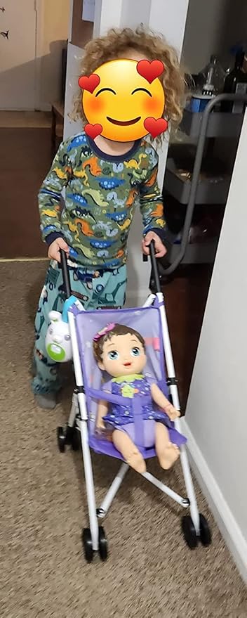 Anivia Stroller Toy Collection Doll Stroller Baby Doll Accessories for Toddlers 1-3Heart Design Gifts for Toddlers and Girls Toy Stroller