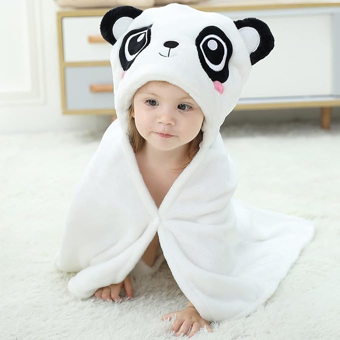 Wearable Blanket Hoodie for Kids Toddlers Hooded Towels Soft Cozy Flannel Wearable Throw Blanket Hoodie for Boys Girls Birthday Gifts (Bear 60 * 50)
