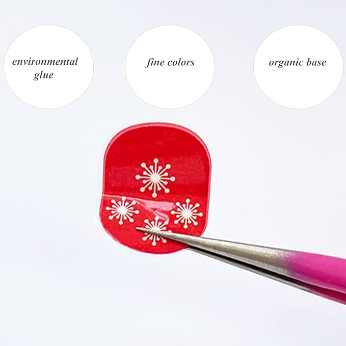 Christmas Nail Stickers Full Nail Wraps for Kids Self Adhesive Xmas Nail Polish Strips for Kids Girls Nail Art Decoration Fun Cute Holiday Full Nail Decals Recommend for Age 8 and Older (Pack of 12)