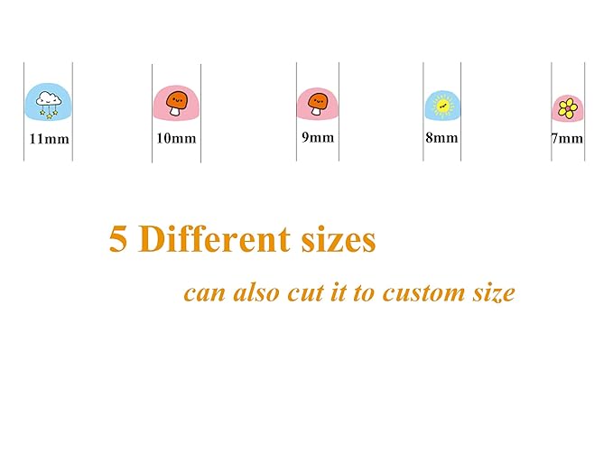 Little Kids Nail Stickers Full Nail Wraps Self Adhesive Nail Polish Decals for Kids Girls Nail Art Decoration Fun Including Rainbow Flower Cow Fruit Food Star Cloud Bee for Age 3 4 5 6 7 8(Pack of 12)