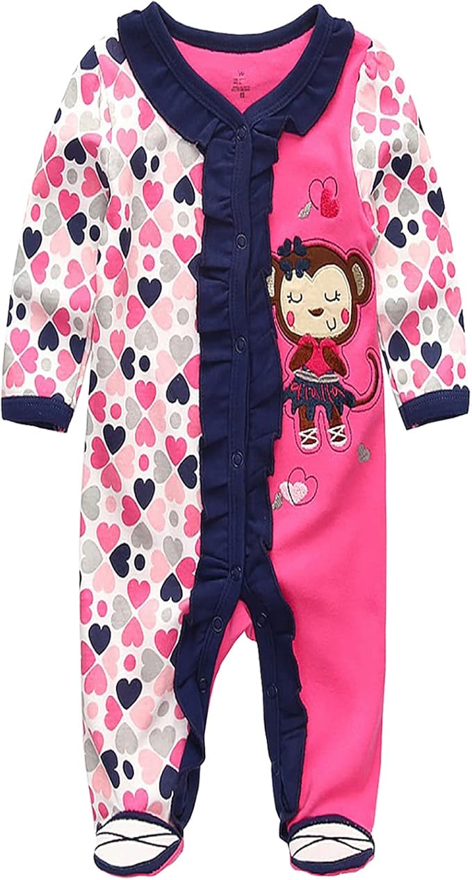 Baby and Toddler Footed One-Piece Romper Jumpsuit Cotton Baby Clothes Play Infant Girls Boys Newborn Outfits