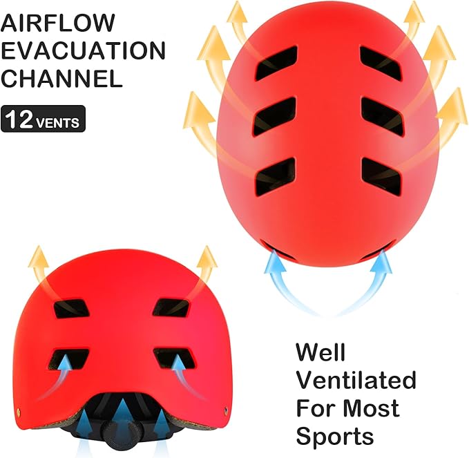 Kids Bike Helmet for 3-5-8-14+ Age Girls and Boys, Kids Helmet with Knee Pads Elbow Pads Wrist Guards,Ventilation Multi-Sport Scooter Roller Skate Rollerblading Skateboarding Climbing Cycling