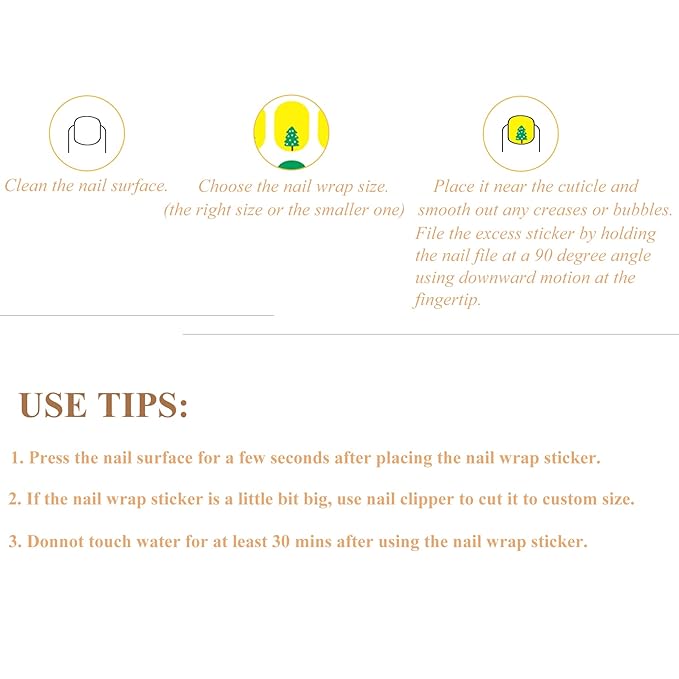 Christmas Nail Stickers Full Nail Wraps for Kids Self Adhesive Xmas Nail Polish Strips for Kids Girls Nail Art Decoration Fun Cute Holiday Full Nail Decals Recommend for Age 8 and Older (Pack of 12)