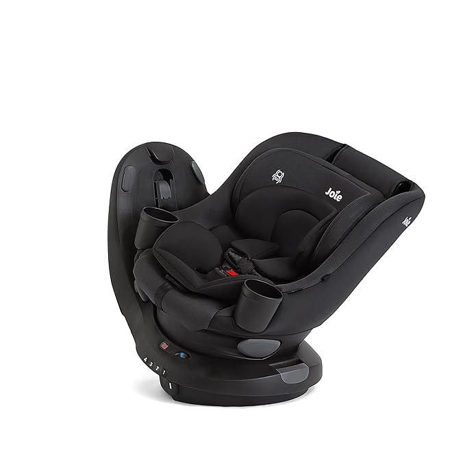 Joie Chili Spin 360 2-in-1 Rotating Convertible Car Seat with a 360 Spin and Easy Installation - Lower Anchor Attachment or Vehicle Belt Installation (Shale)