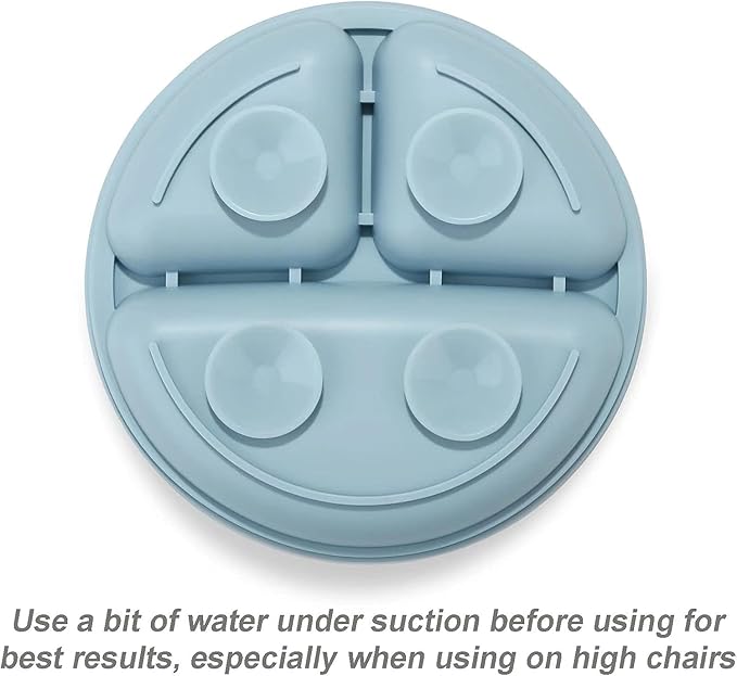 PandaEar Silicone Baby Feeding Set | 11PCS Baby Led Weaning Supplies Self Feeding Utensils | Divided Suction Plate Bowl Bibs Sippy Cup with Baby Food Pouch Snack Container Spoons Forks, Blue