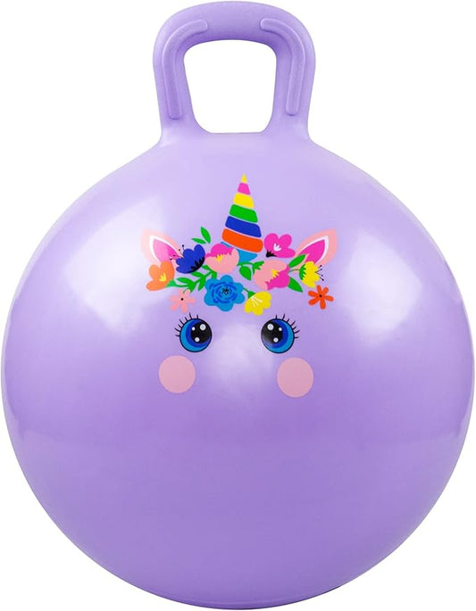 PlayZap Hopper Balls for Kids 6-12, 20 Inches Bouncy Ball with Handle, 20" Inflatable Bouncing Hopper, 50cm Jumping Toys, Garden Hopping Toys Girls Boys Gifts