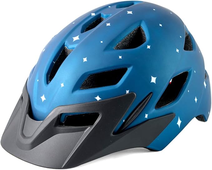 Kids Bike Helmet,Bavilk Kids Boys Girls Bike Helmets with LED Light Detachable Visor Children Youth Teen Multi-Sport for Skating Cycling Scooter Skateboard Adjustable & Lightweight 19.7"-22.4"