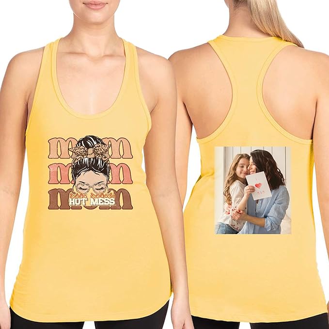 TEEAMORE Custom Front & Back Print T-Shirt Hoodie Sweatshirt Long Sleeve Tank Top with Your Image for Men Women Kids Baby