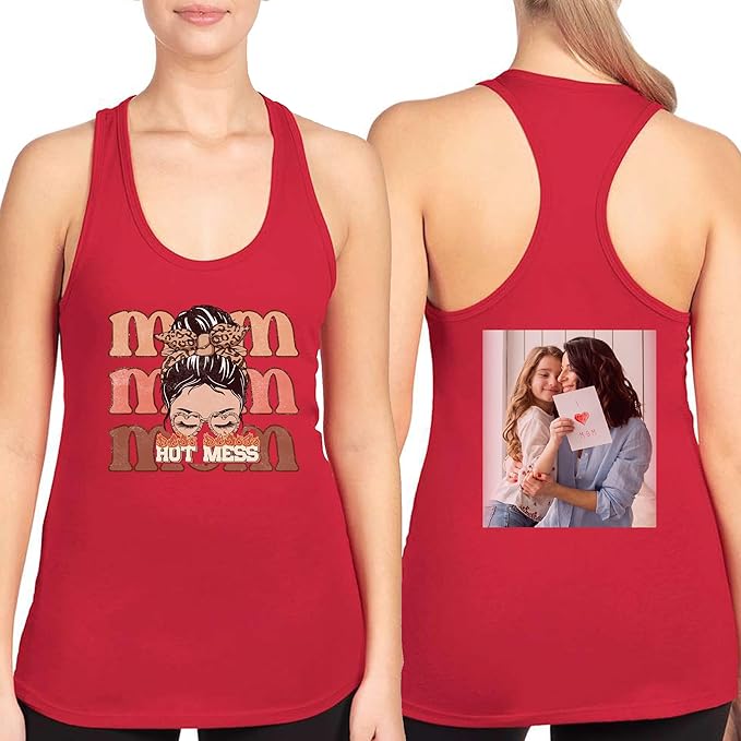 TEEAMORE Custom Front & Back Print T-Shirt Hoodie Sweatshirt Long Sleeve Tank Top with Your Image for Men Women Kids Baby