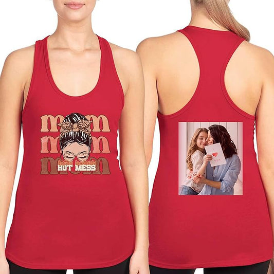 TEEAMORE Custom Front & Back Print T-Shirt Hoodie Sweatshirt Long Sleeve Tank Top with Your Image for Men Women Kids Baby