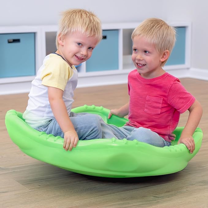 Simplay3 Rock and Spin Sensory XL Wobble Disk, Climbing Dome for Toddlers and Kids Rocking and Climbing, Indoor/Outdoor, Lime Sherbert, 1 Pack, Ages 2-12 Years