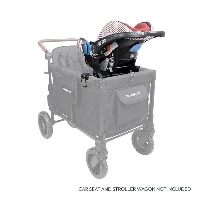 WONDERFOLD Infant Car Seat Adapter for Britax Car Seat - Full 360-Degree Rotation, Easy to Install & Folds with Wagon Stroller, W2 Elite & Luxe