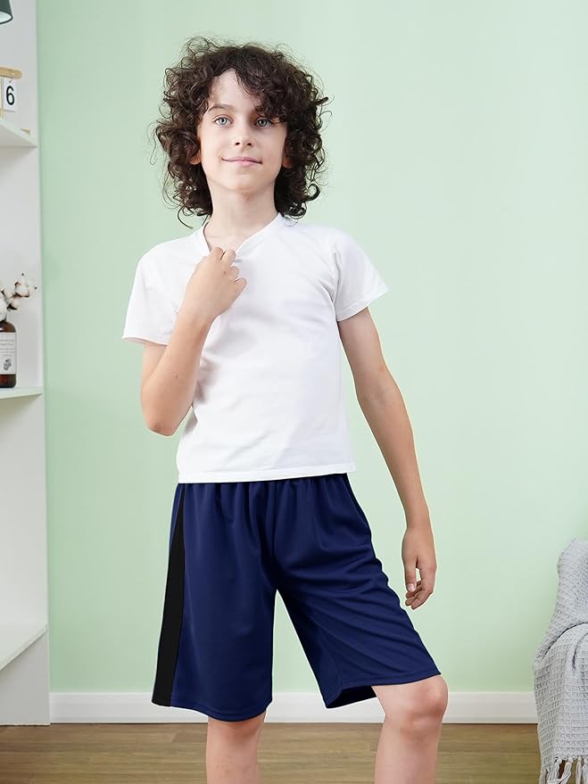 5 Pack Boys Shorts Boys Athletic Basketball Mesh Kids Soccer Gym Shorts Clothes Quick Dry Active Sports Shorts