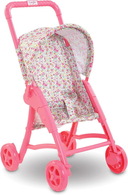 Corolle Baby Doll Stroller with Folding Canopy - Mon Premier Poupon Accessory fits 12" Dolls, for Kids Ages 18 Months and up