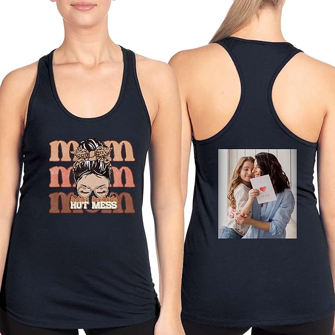 TEEAMORE Custom Front & Back Print T-Shirt Hoodie Sweatshirt Long Sleeve Tank Top with Your Image for Men Women Kids Baby